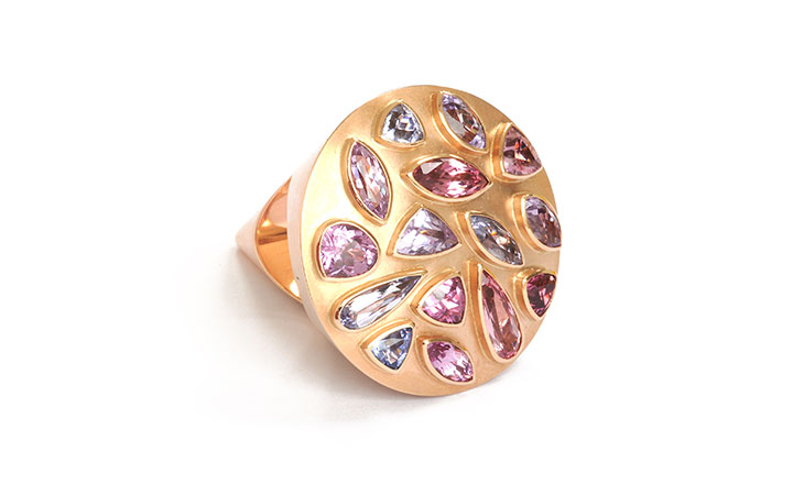 Georg Spreng, Conering  - Rosegold with Spinel